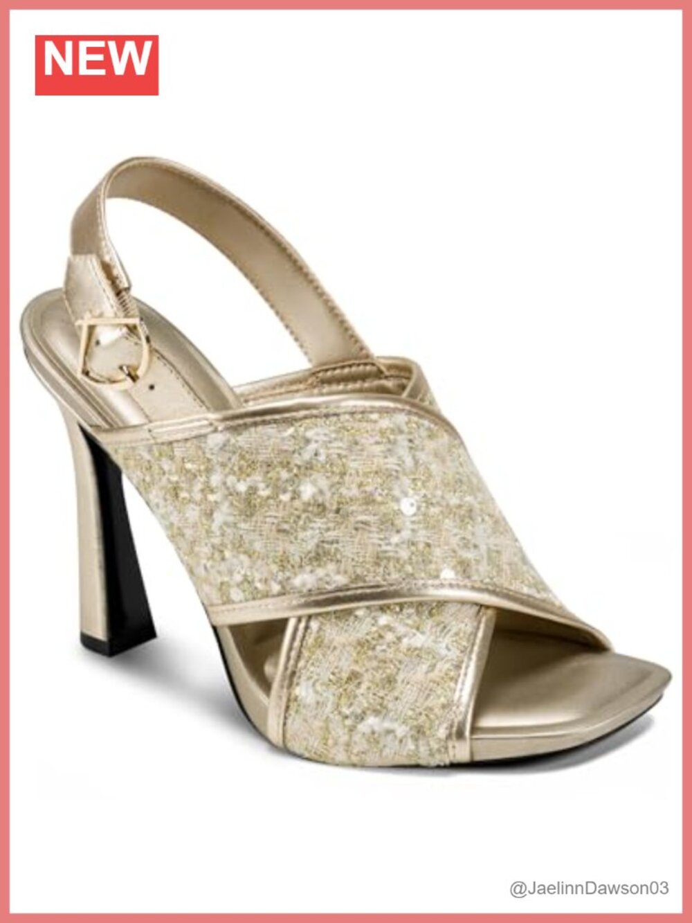 Karl Lagerfeld Colbie X Band Bedazzled Heeled Sandals